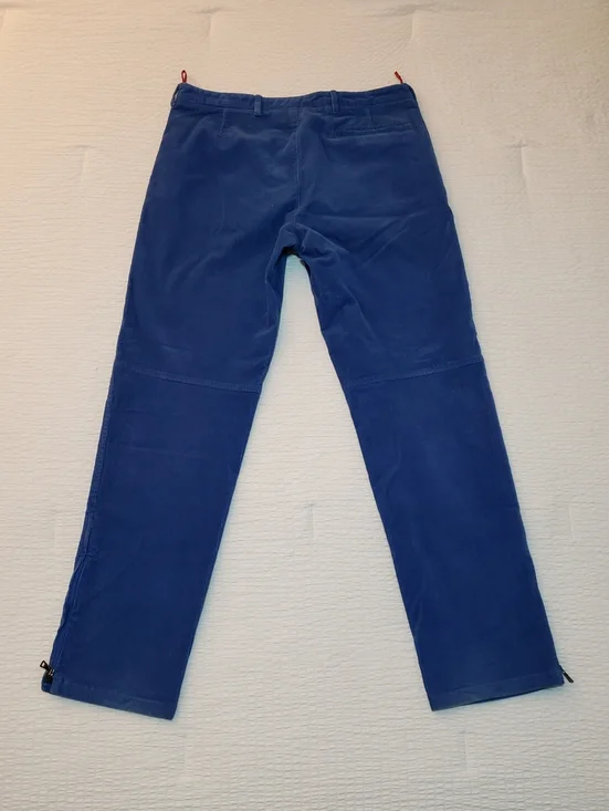 PRADA Men's Straight Leg Corduroy Ankle Zip Pants (52|33x29) Blue - Picture 8 of 8